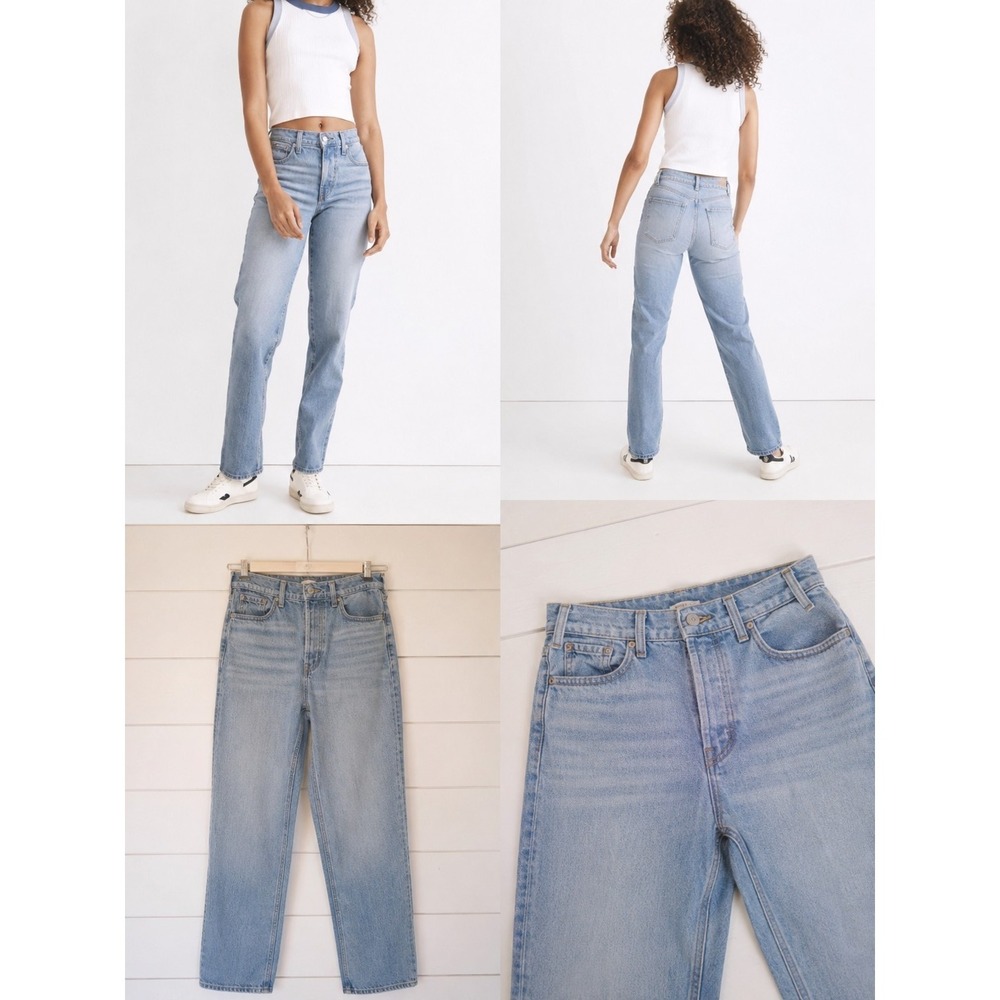 Madewell The Mid Rise Perfect Vintage Straight Jean Size 24 Light Wash